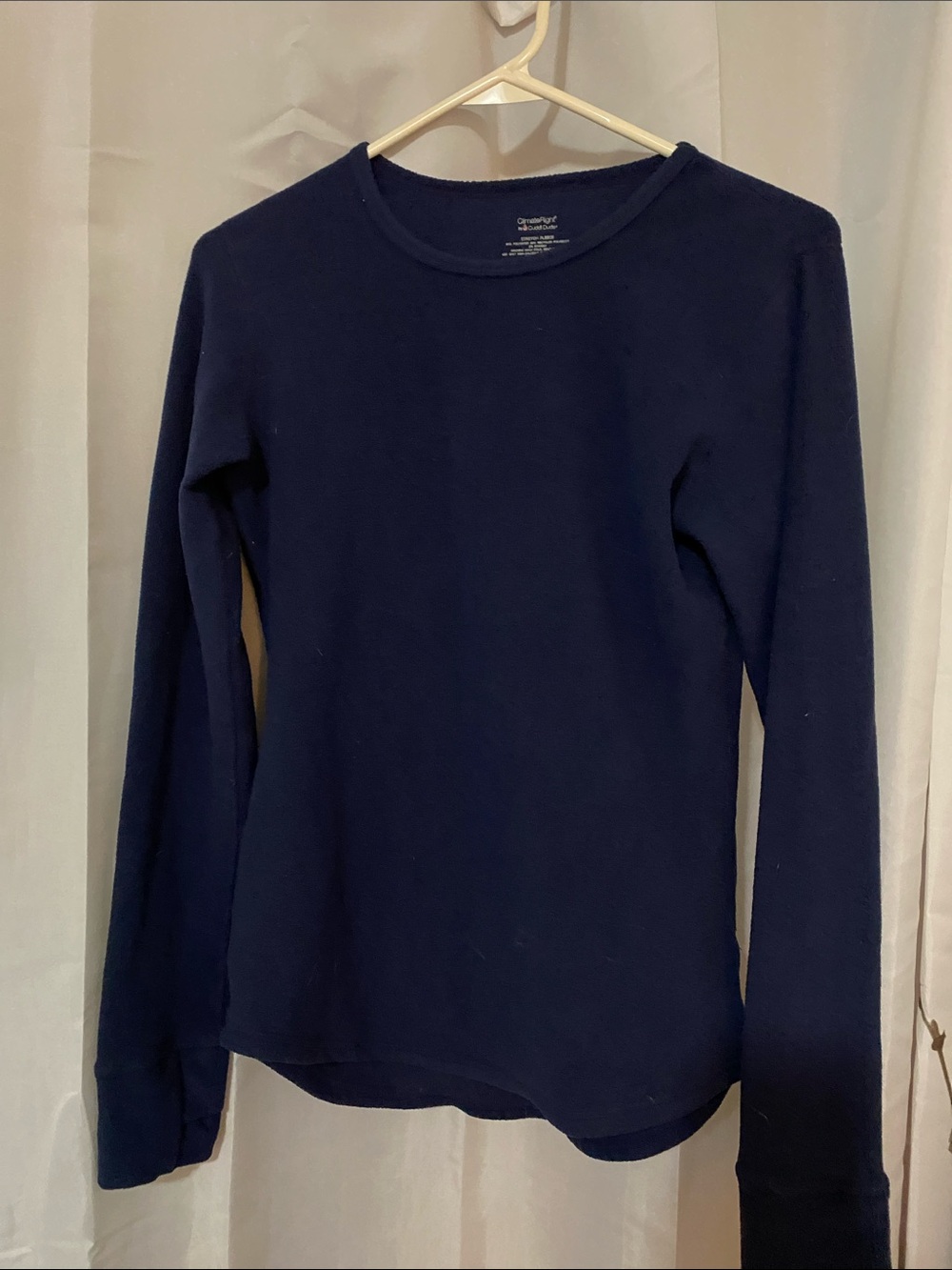Cuddl Duds Navy Long-Sleeve Crew Neck fleece Base Layer